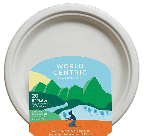 World Centric Plate 3cmprtmnt Compost 1 20 Pc - Pack Of 12 Supply