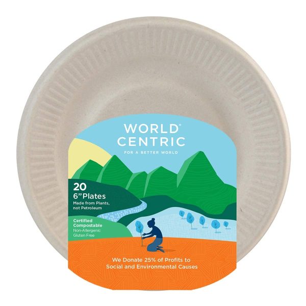 World Centric Plate Fiber Ripple Edge 6 20 Pc - Pack Of 12 For Cheap