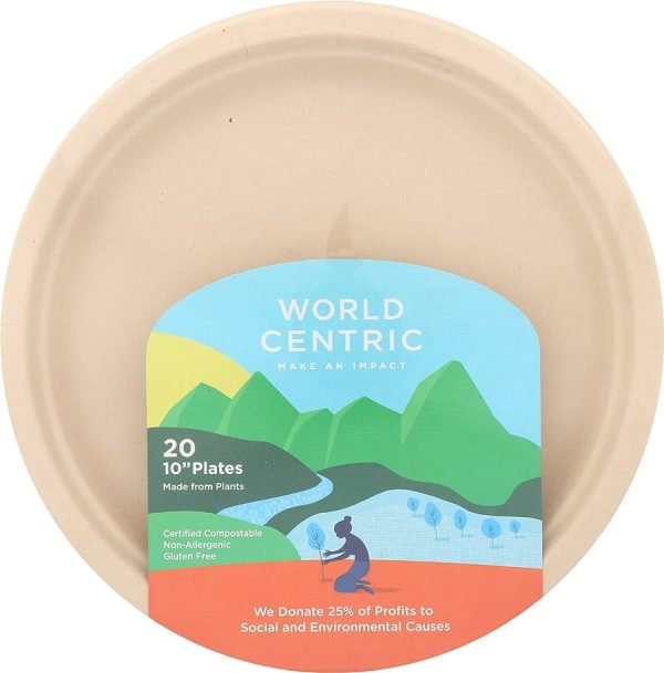 World Centric Plate Compost 10In 20 Pc - (Pack of 12) Discount