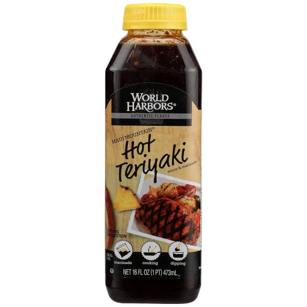 World Harbors Sauce Maui Mtn Hot Teriyaki 16 Oz - Pack Of 6 Online Sale