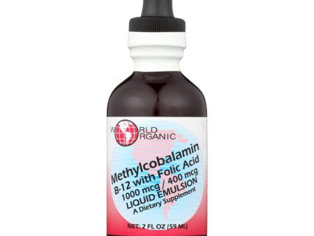 WORLD ORGANICS - Methylcobalamin B-12 with Folic Acid 1000mg Hot on Sale