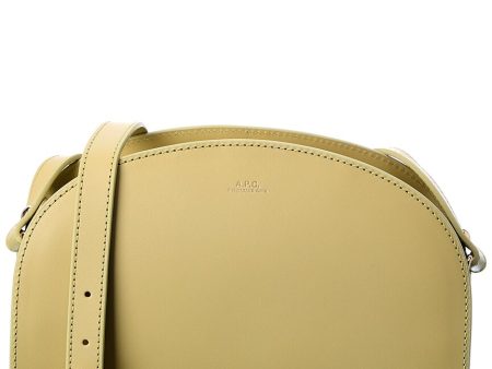 A.P.C. Sac Demi Lune Leather Shoulder Bag For Discount