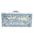 DIOR Toile de Jouy Lady D-Lite Bag Embroidered Canvas Cornflower Blue Supply