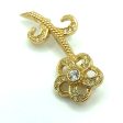 CHRISTIAN DIOR brooch rhinestone gold accessories ladies Cheap