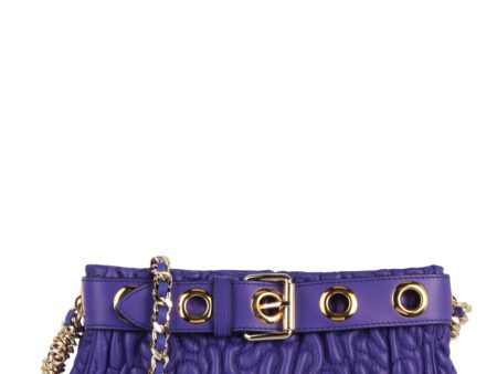 Moschino Womens Destroyed Chain Quilted Shoulder Bag For Cheap