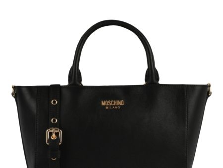 Moschino Womens Metal-Corners Leather Shoulder Bag Sale