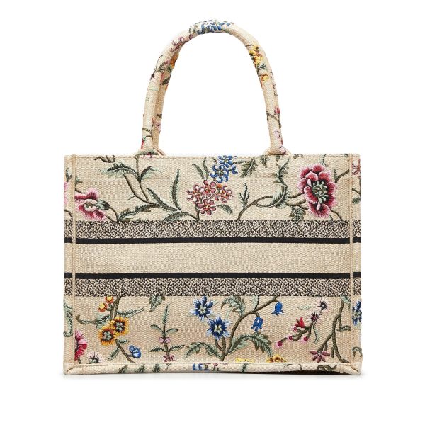 DIOR Medium Petite Fleurs Raffia Book Tote Tote Bag Supply