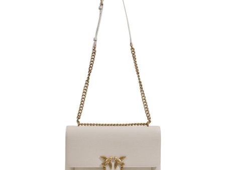 Pinko  Love Bag White Leather Shoulder Bag Discount