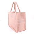 CHRISTIAN DIOR Cannage Book Tote Medium Bag Canvas Pink M1296ZREY Fashion