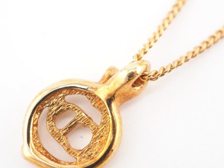 CHRISTIAN DIOR  CD Logo Necklace Gold Women s Supply