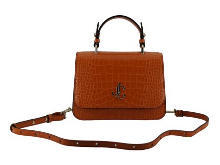 Jimmy Choo Orange Leather Top Handle and Shoulder Women s Bag on Sale