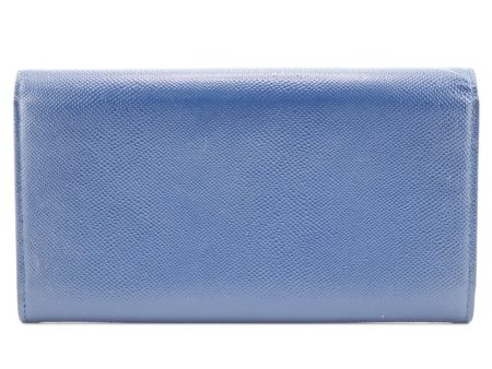 CHRISTIAN DIOR  CD logo long wallet blue unisex Fashion