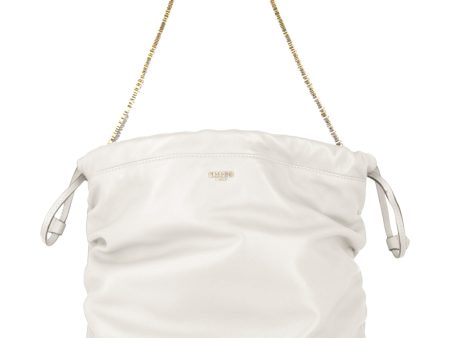 Moschino Womens Drawstring Lettering Chain Shoulder Bag Sale