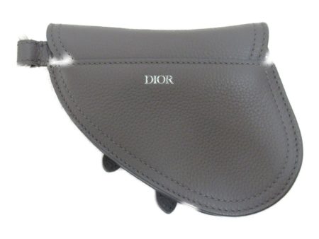 Dior Pouch Gray leather Sale