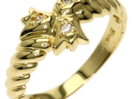 Christian Dior Dior Diamond Rings & K18 Yellow Gold Ladies Hot on Sale