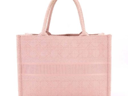 CHRISTIAN DIOR Cannage Book Tote Medium Bag Canvas Pink M1296ZREY Fashion