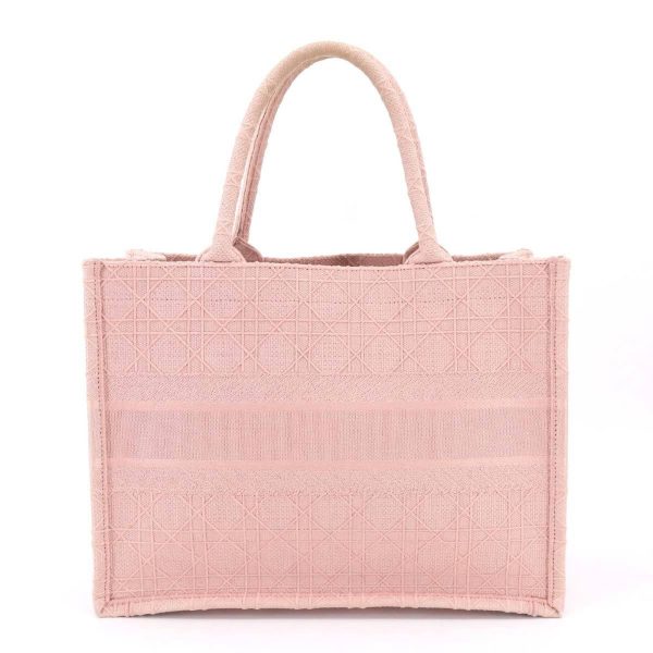 CHRISTIAN DIOR Cannage Book Tote Medium Bag Canvas Pink M1296ZREY Fashion