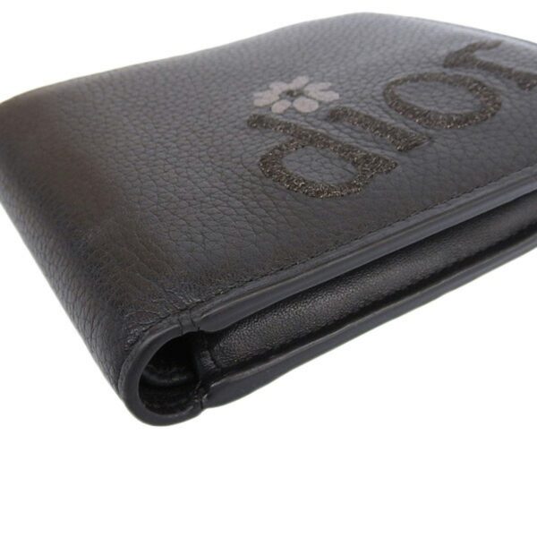 CHRISTIAN DIOR DIOR ERL Leather Bifold Wallet Black Men s Online Hot Sale