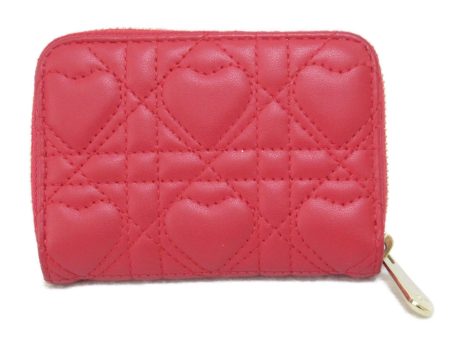 Dior lady dior coin purse Red leather S0985ONHG For Discount