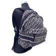 CHRISTIAN DIOR Blue Oblique Canvas Diortravel Backpack Bag Hot on Sale