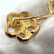 CHRISTIAN DIOR brooch rhinestone gold accessories ladies Cheap