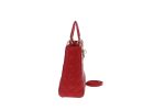 Dior Red Lambskin Large Lady Dior 2013 For Cheap