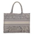 CHRISTIAN DIOR Book Tote Bag Canvas Gray M1286ZTDT_M932 Auth bs6141 For Discount