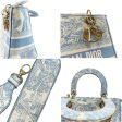 DIOR Toile de Jouy Lady D-Lite Bag Embroidered Canvas Cornflower Blue Supply