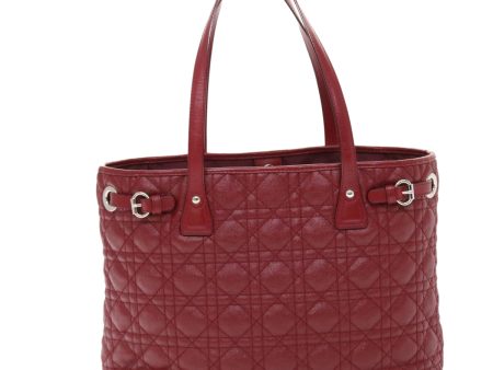 CHRISTIAN DIOR Canage Panarea Hand Bag PVC Leather Red 01-BO-0130 Auth 49472 Fashion