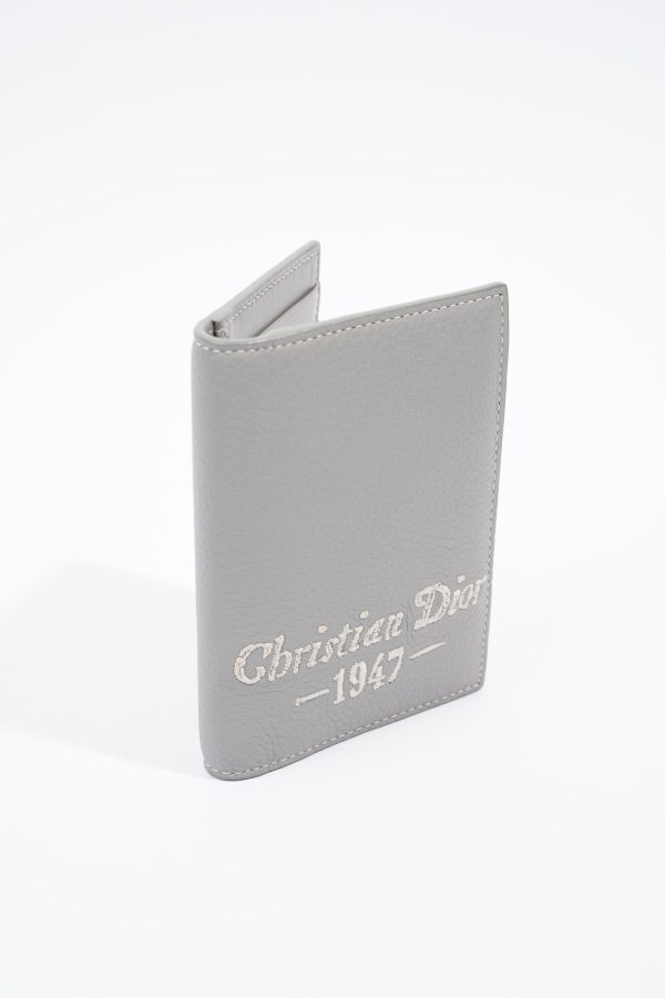 Christian Dior Pocket Organiser Grey Leather For Sale