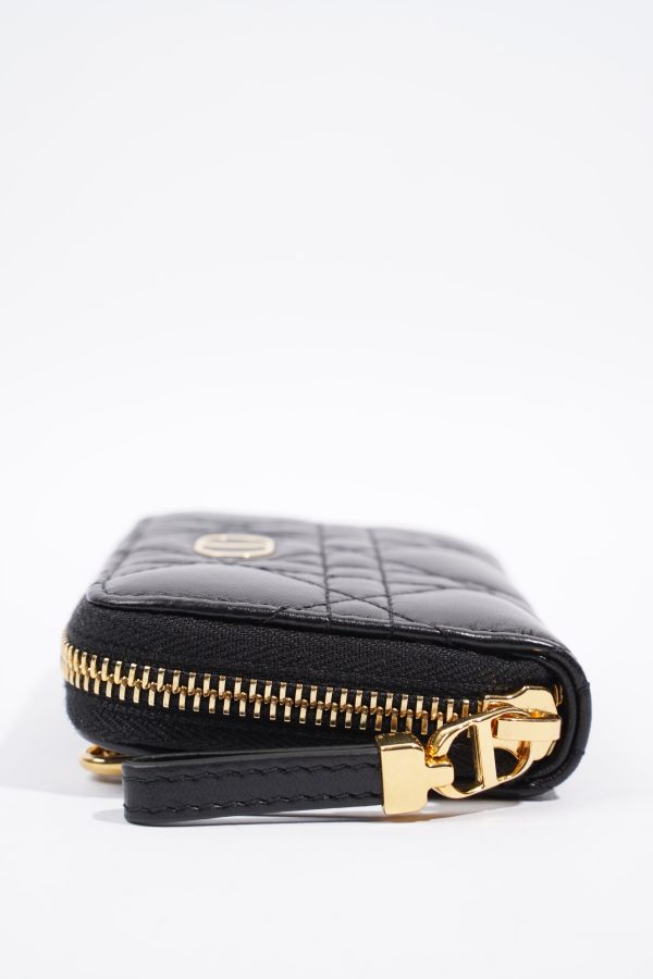 Christian Dior Caro Pouch Black Lambskin Leather on Sale