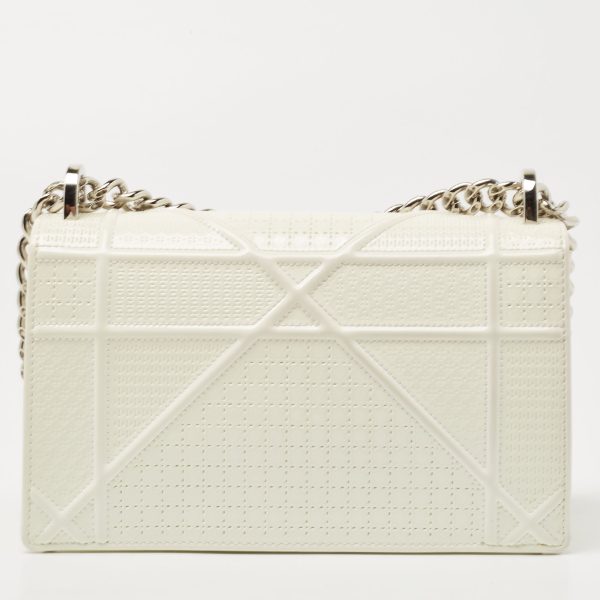 DIOR White Patent Leather Small ama Shoulder Bag Online Hot Sale