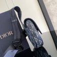 Dior Saddle Bag Navy Blue CD Diamond Canvas and Smooth Calfskin Supply