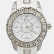 DIOR White Stainless Steel Rubber Diamonds Christal CD112113R001 Women s Wristwatch 28 mm Online