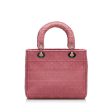 CHRISTIAN DIOR Dior Canage Lady Delight Handbag Shoulder Bag Pink Canvas Ladies Online now