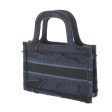 CHRISTIAN DIOR Book Tote Navy Women s Canvas Handbag Discount