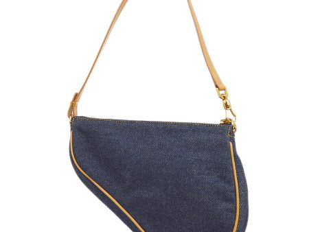 CHRISTIAN DIOR 2001 Saddle Bag Mini Denim 15811 Online Sale