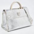 DIOR Silver Laminated Leather Medium ever Bag Sale