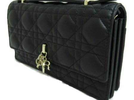 Dior top handle clutch bag Black leather S0980ONMJ M900 For Sale