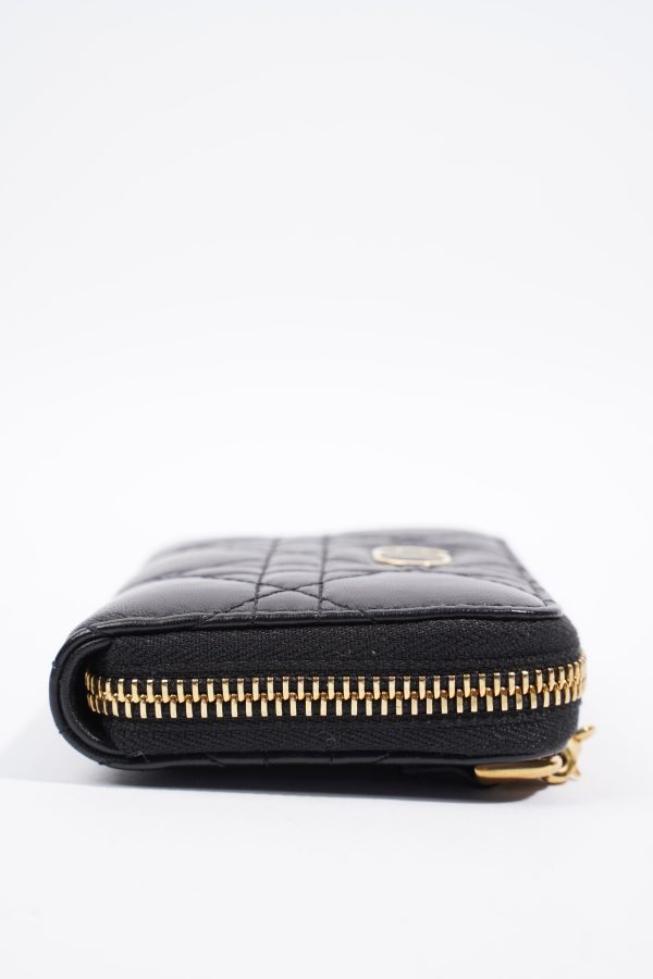 Christian Dior Caro Pouch Black Lambskin Leather on Sale