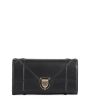 CHRISTIAN DIOR Black Pebbled Leather Diorama Wallet On Chain Sale