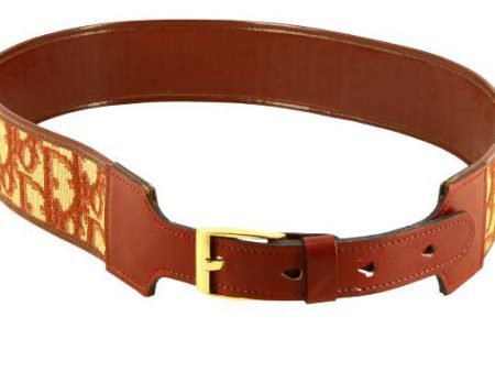 Christian Dior Burgundy Monogram Belt Online