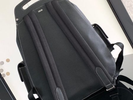 Dior Maxi Gallop Backpack Black Grained Calfskin Online Sale